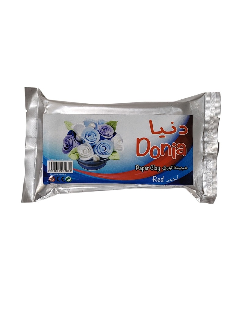 عجينة ورق لون احمر