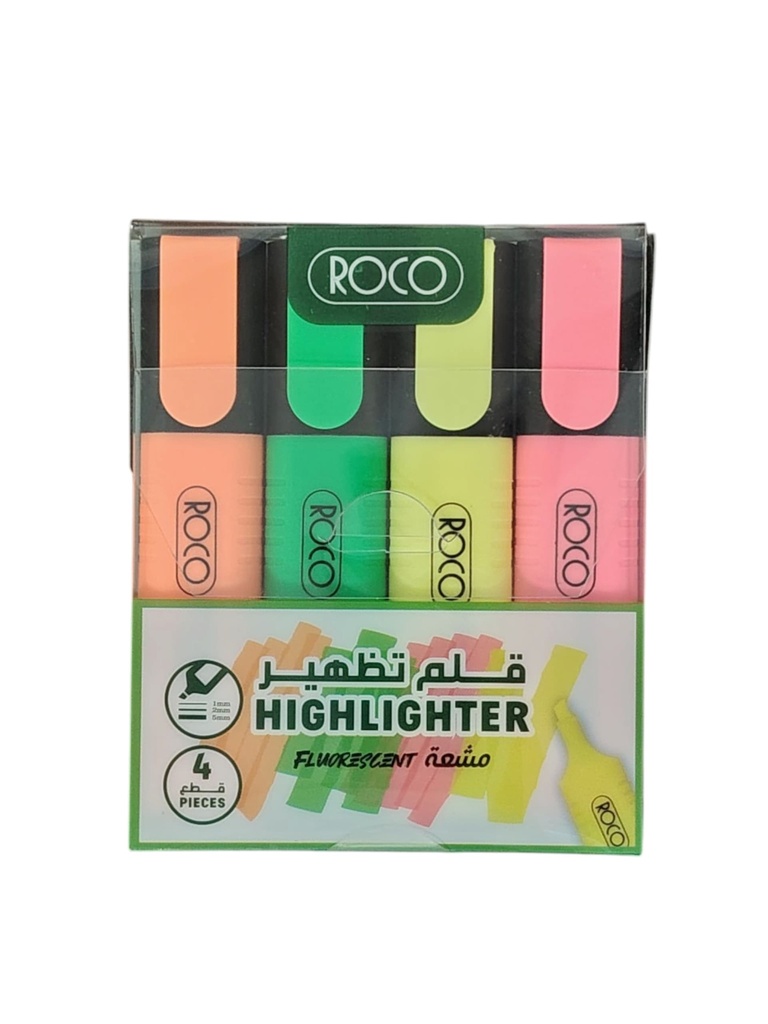 قلم تظهير اربعة لون روكو