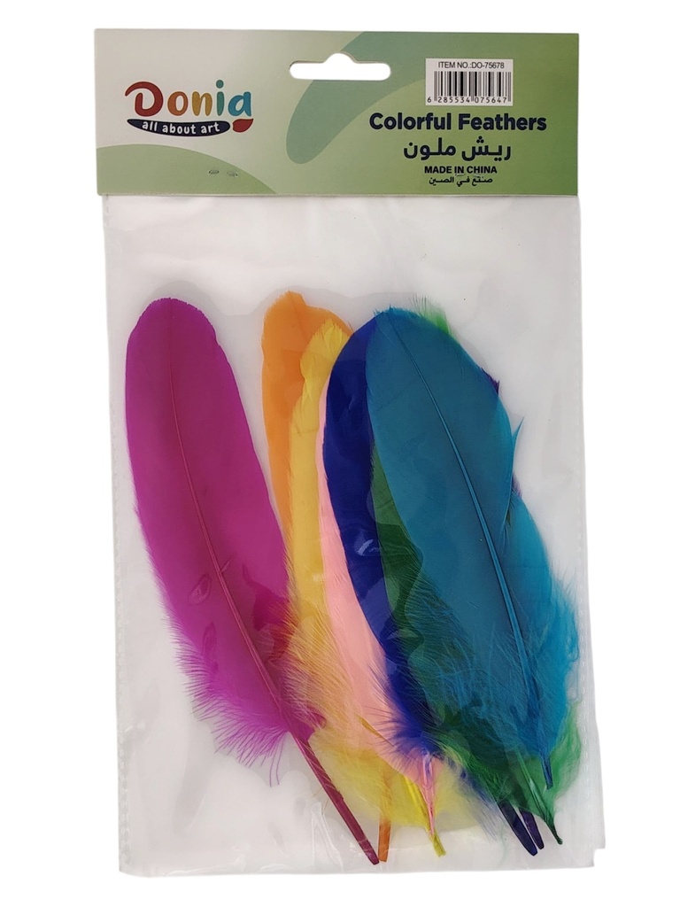 ريش ملون كبير دنيا