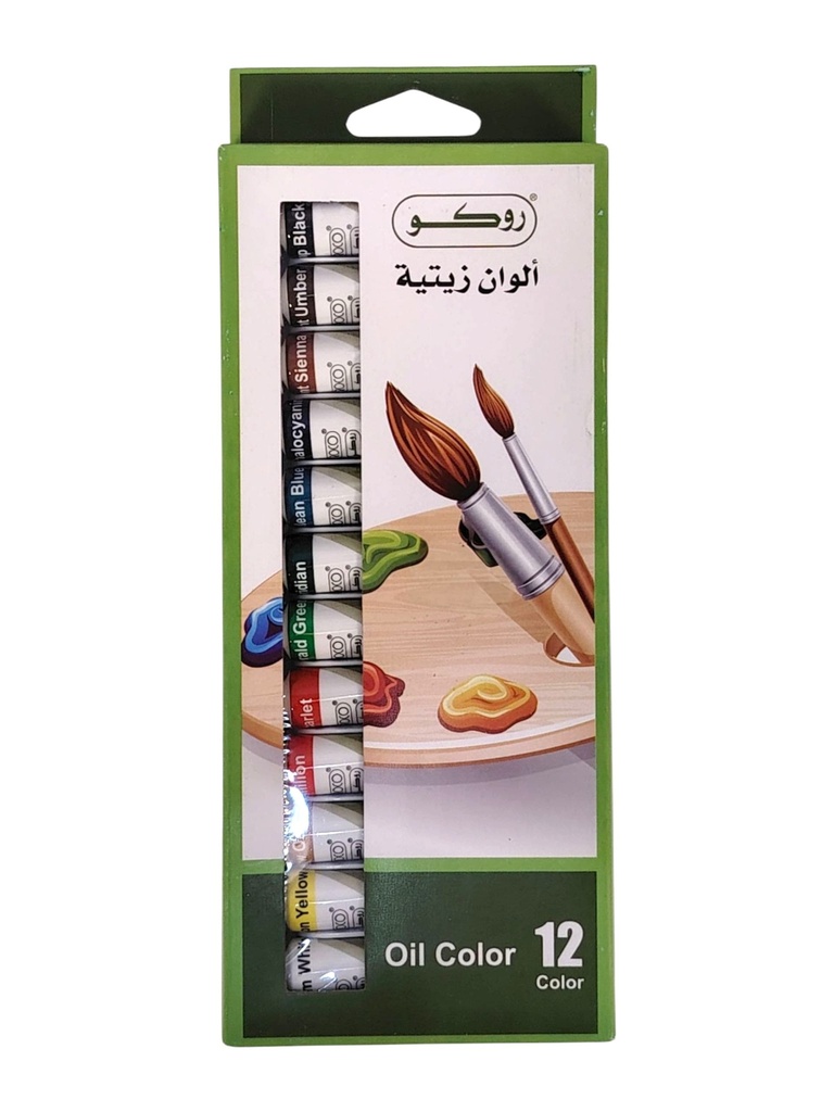 الوان زيتية 12 لون 12ML X روكو
