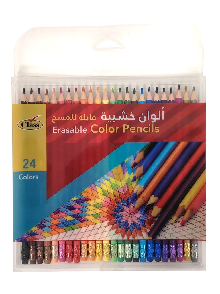 كلاس الوان خشبية 24لون بمحاية