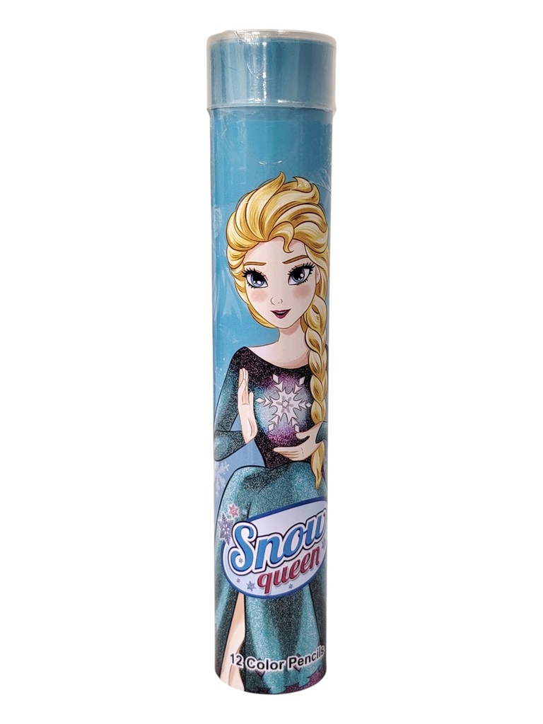 ألوان خشبية أسطوانية 12 لون طويلSNOW QUEEN